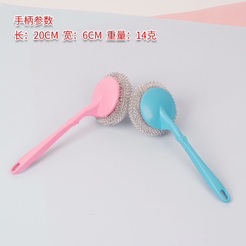 锅刷可拆洗不粘锅钢丝球PET清洁球厨房不伤锅强力去污刷厂家批发
