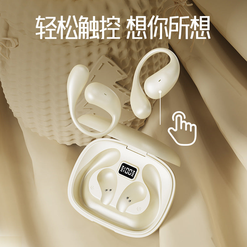 跨境X32新款OWS蓝牙耳机挂耳式耳机大电量数显屏幕运动降噪可代发