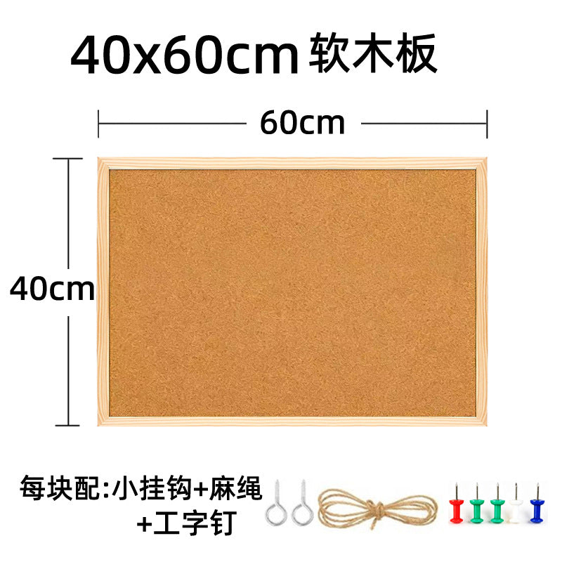 INS木框软木板照片墙水松板幼儿园家居办公家用商用留言展示板