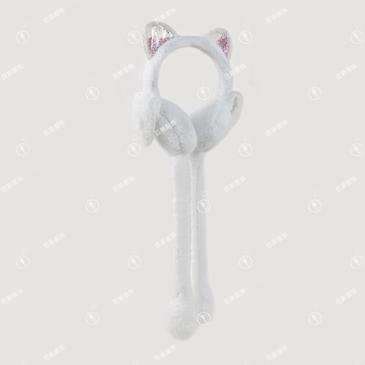 亚马逊可爱猫耳罩会动创意保暖耳罩冬季防风耳套耳包护耳朵罩批发