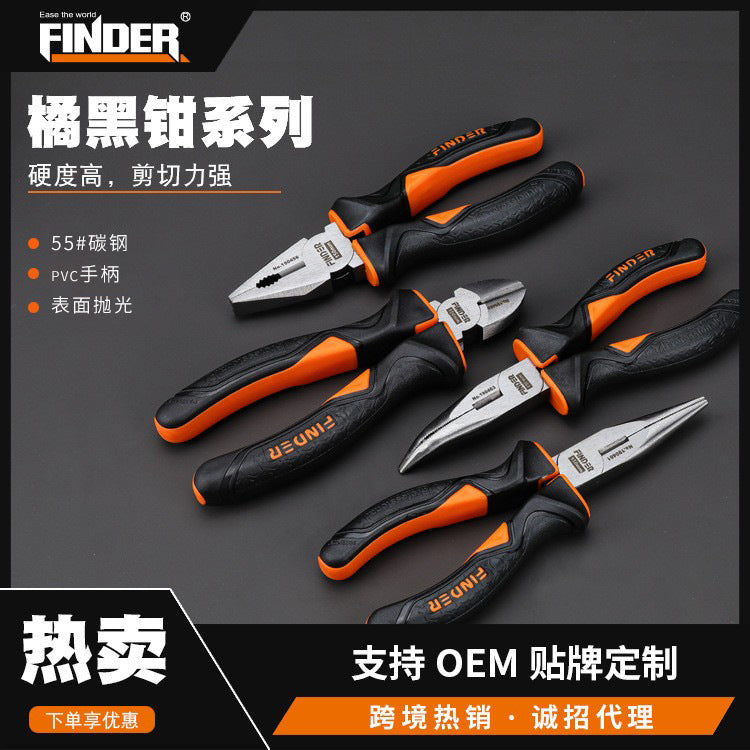 发现者钢丝钳五金工具高碳钢老虎钳多功能尖嘴钳厂家批发斜口钳子