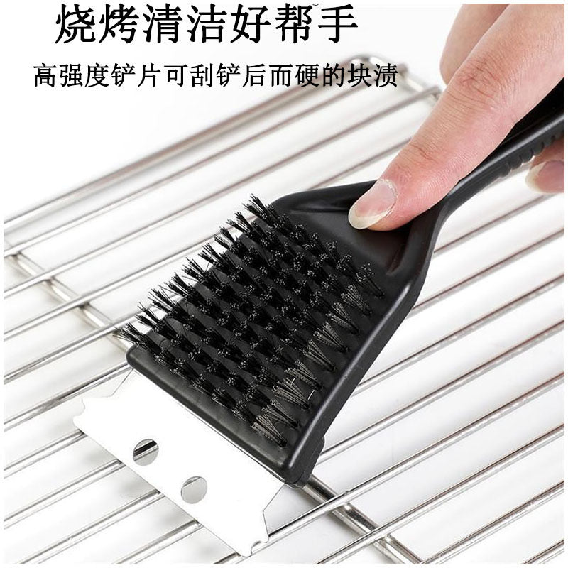 户外多功能烧烤刷不锈钢钢丝刷烤网烤炉烤具清洁刷野营烧烤工具
