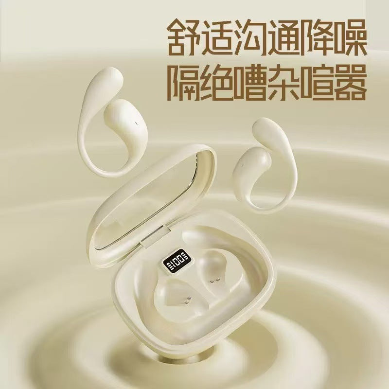 跨境热销X36挂耳式骨传导蓝牙耳机OWS不入耳高清数显超长续航运动