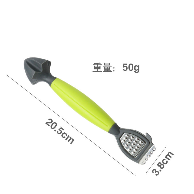 柠檬刨丝器家用榨汁器不锈钢双头橙皮削皮器刮皮刀多功能柠檬锥刨