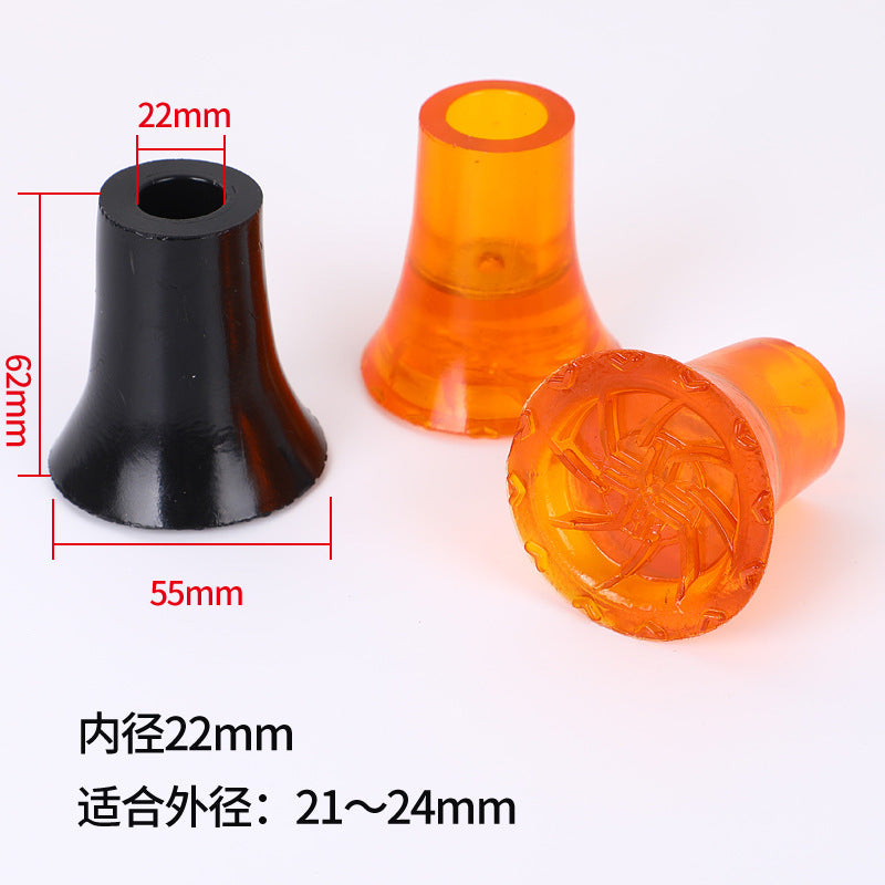 四脚手杖胶头耐磨拐杖脚垫防滑脚套橡胶皮胶套助行器脚头防摔配件