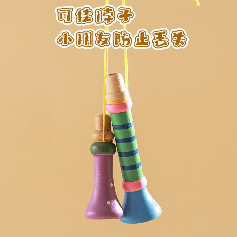 儿童笛子口哨可吹乐器早教儿童玩具笛子木制小喇叭幼儿园礼物批发