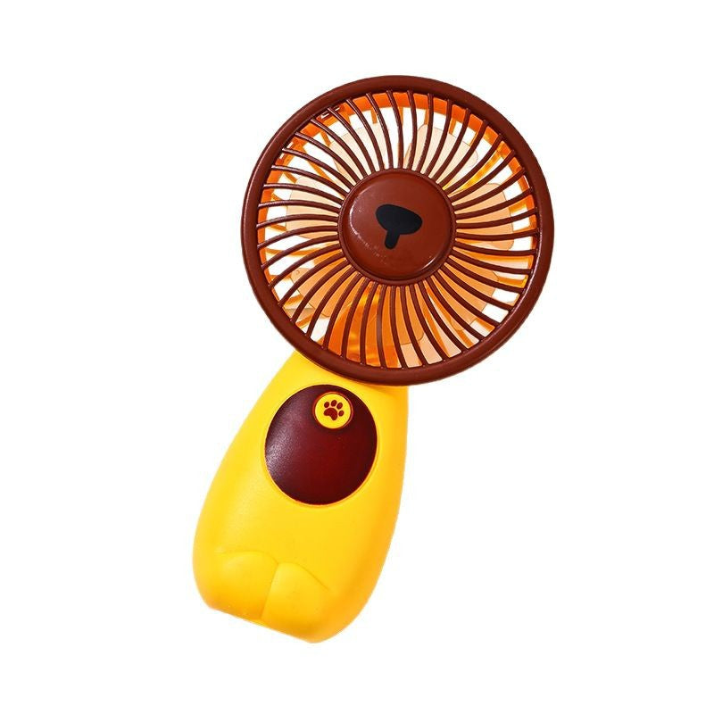 新款手持小风扇卡通迷你发光 USB充电学生萌趣礼品便携式手持风扇