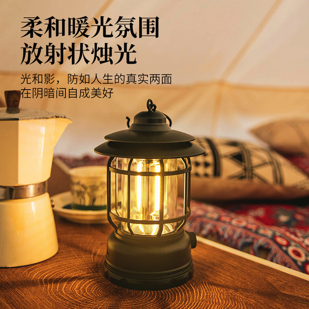 抖音爆款露营灯氛围灯火焰野营灯帐篷复古马灯户外充电手提灯礼品