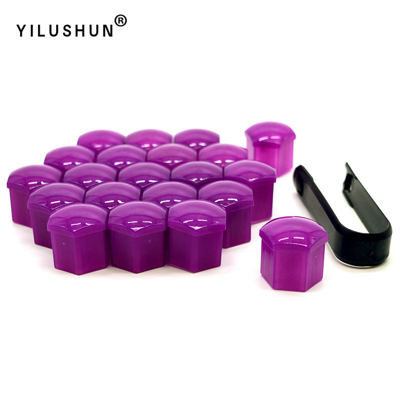 17mm 19mm 21毫米通用汽车轮胎螺丝帽 轮毂装饰塑料壳 螺母保护盖