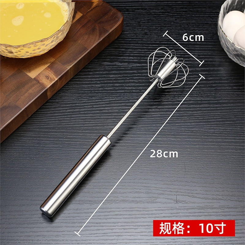 半自动旋转打蛋器不锈钢手持鸡蛋奶油打发厨房烘焙工具手动搅拌棒