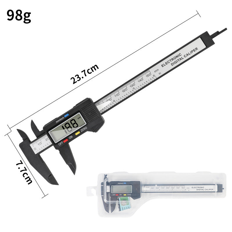 全塑料游标卡尺电子数显卡尺 0-150-100mm文玩碳纤维珠宝小型卡尺