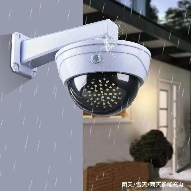 新款太阳能仿真监控摄像头防贼灯路灯家用户外庭院人体感应照明灯