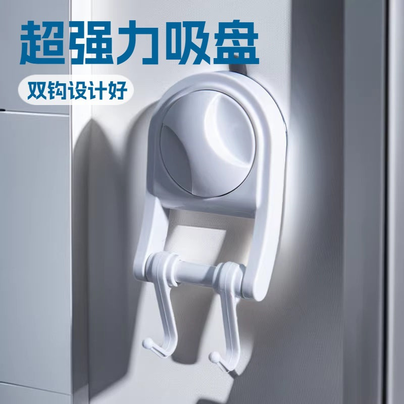 便万家免打孔双钩吸盘挂钩浴室厨房强力粘钩家用壁挂式收纳钩
