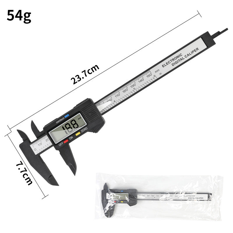 全塑料游标卡尺电子数显卡尺 0-150-100mm文玩碳纤维珠宝小型卡尺
