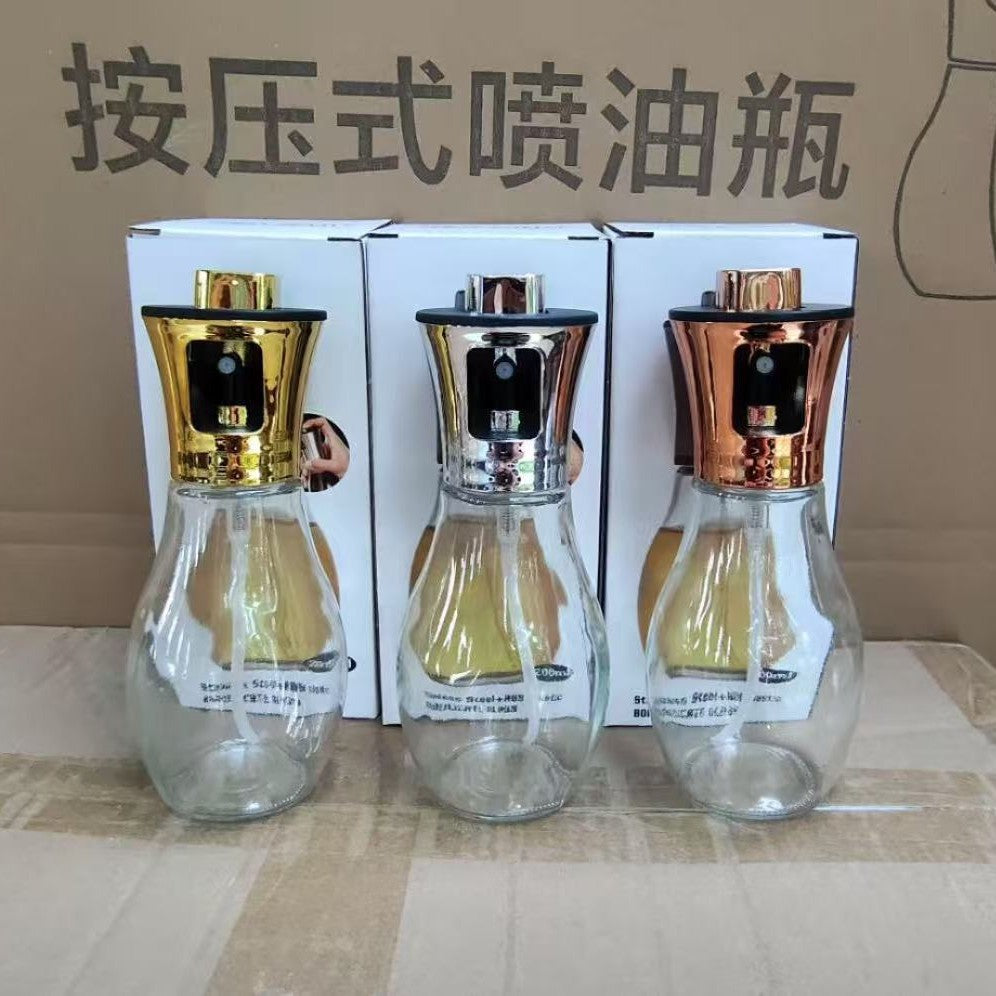 家用玻璃喷油瓶按压式喷雾油壶厨房喷油壶不锈钢喷油瓶雾化喷油壶