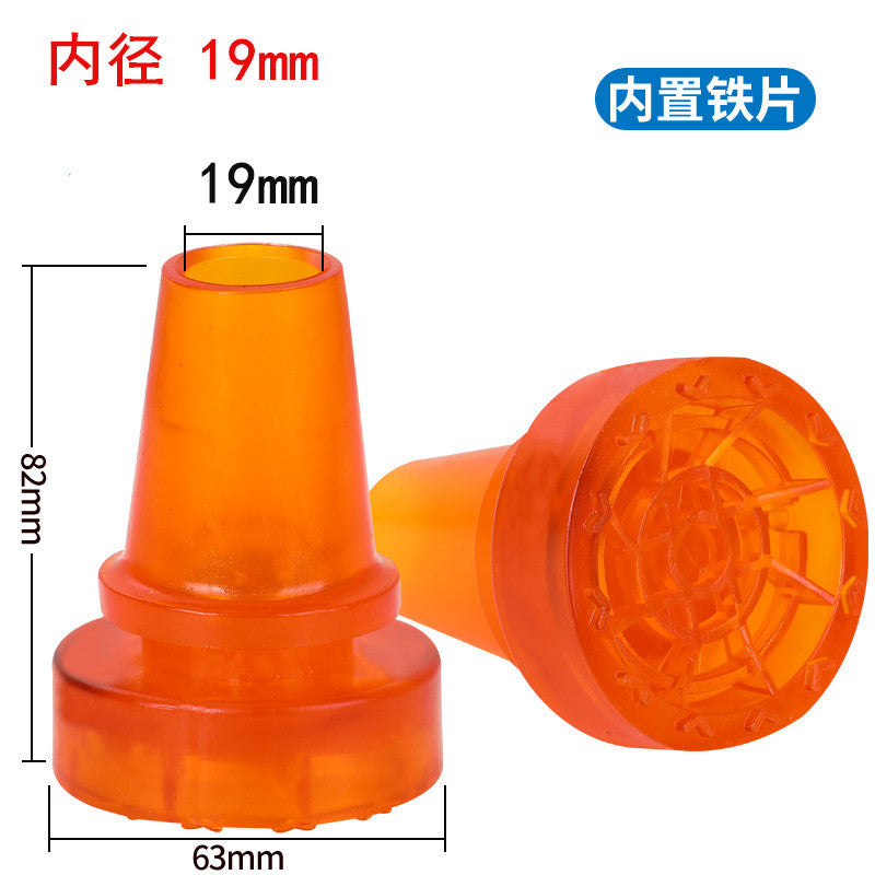 四脚手杖胶头耐磨拐杖脚垫防滑脚套橡胶皮胶套助行器脚头防摔配件