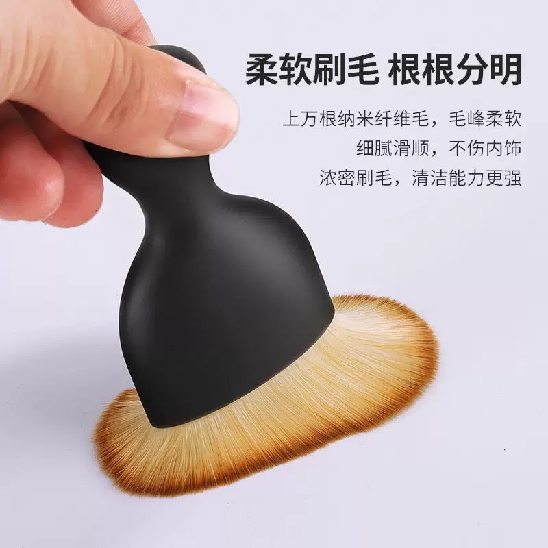 现货跨境汽车除尘软毛刷内饰清洁刷工具车载除尘空调出风口扫尘刷