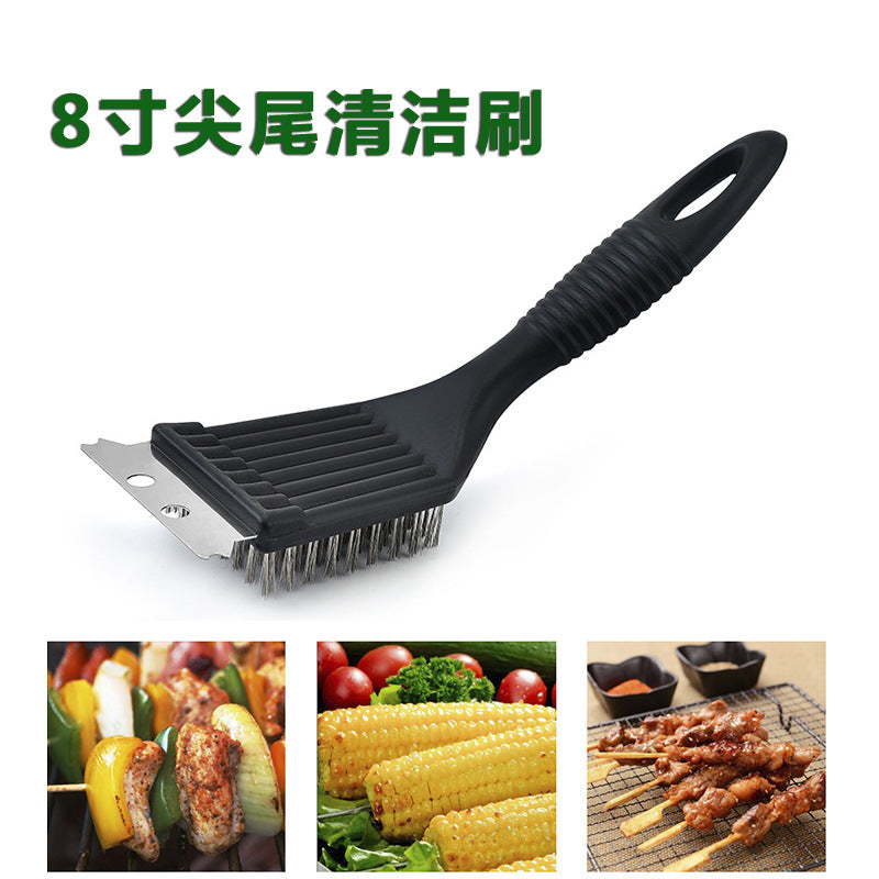 户外多功能烧烤刷不锈钢钢丝刷烤网烤炉烤具清洁刷野营烧烤工具