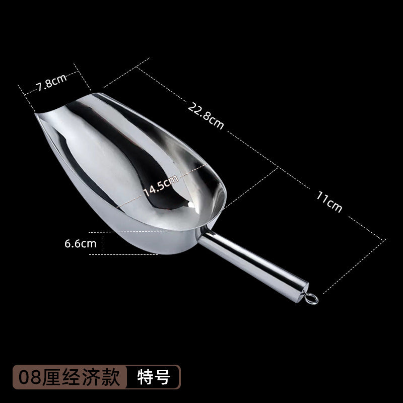 304不锈钢冰铲米面粉勺子食品超市家用小铲子铲冰勺瓜子粮食干果