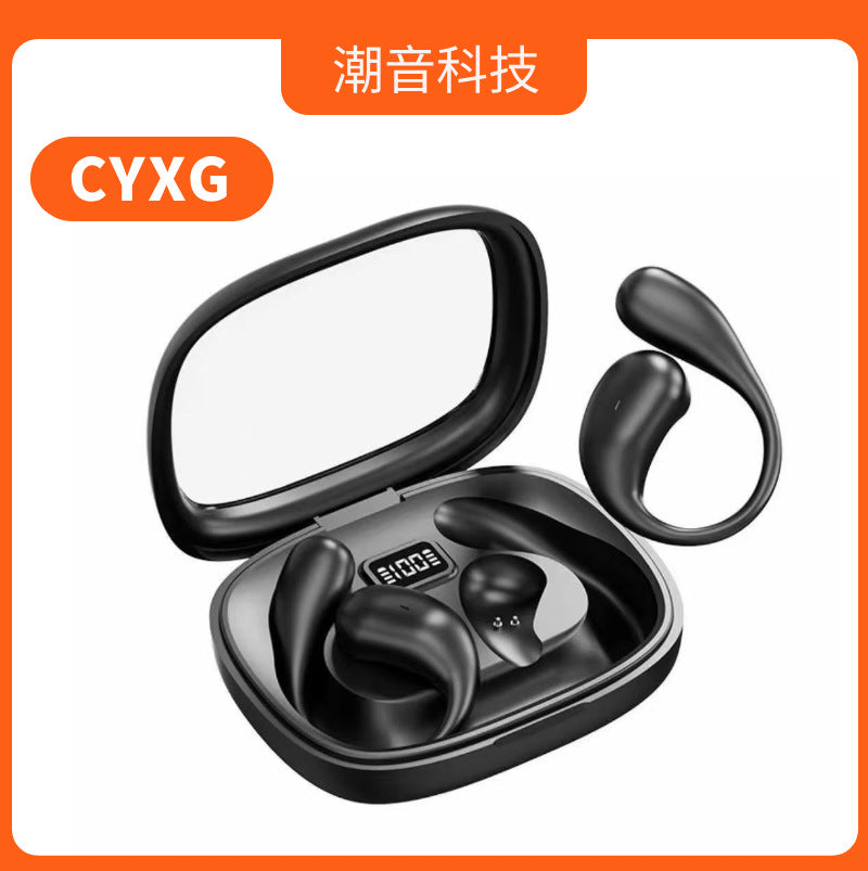 跨境热销X36挂耳式骨传导蓝牙耳机OWS不入耳高清数显超长续航运动
