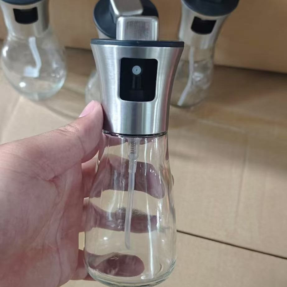 家用玻璃喷油瓶按压式喷雾油壶厨房喷油壶不锈钢喷油瓶雾化喷油壶