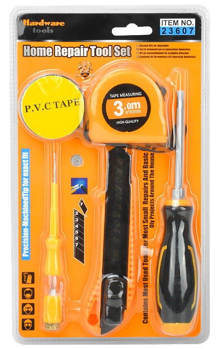 现货跨境工具组套泡壳家用国际站热销组合工具PVC透明组套工具箱