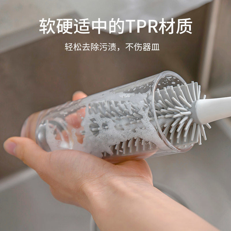 水杯清洁刷杯刷厨房洗杯子长柄刷瓶刷刷子细长省力旋转清洁奶瓶刷