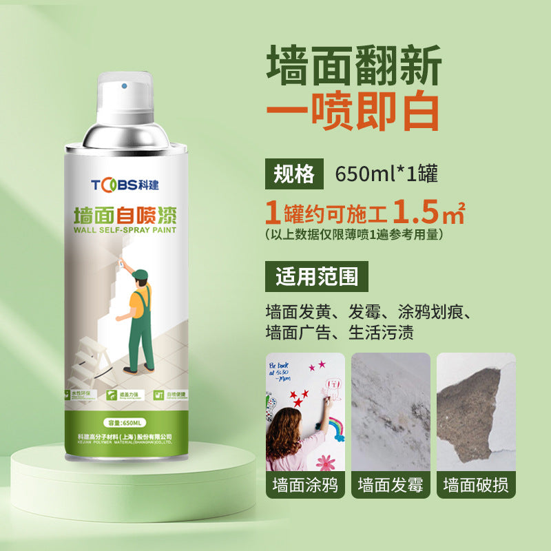 墙面喷漆家用环保水性漆内墙涂鸦翻新自喷修补墙漆白色修补乳胶漆