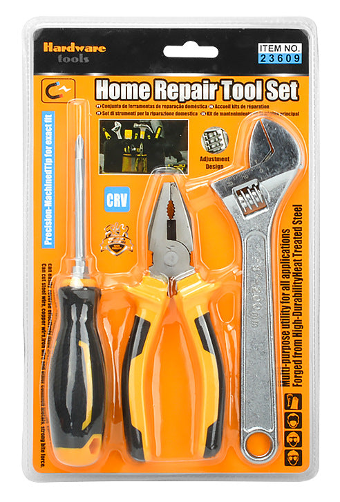 现货跨境工具组套泡壳家用国际站热销组合工具PVC透明组套工具箱