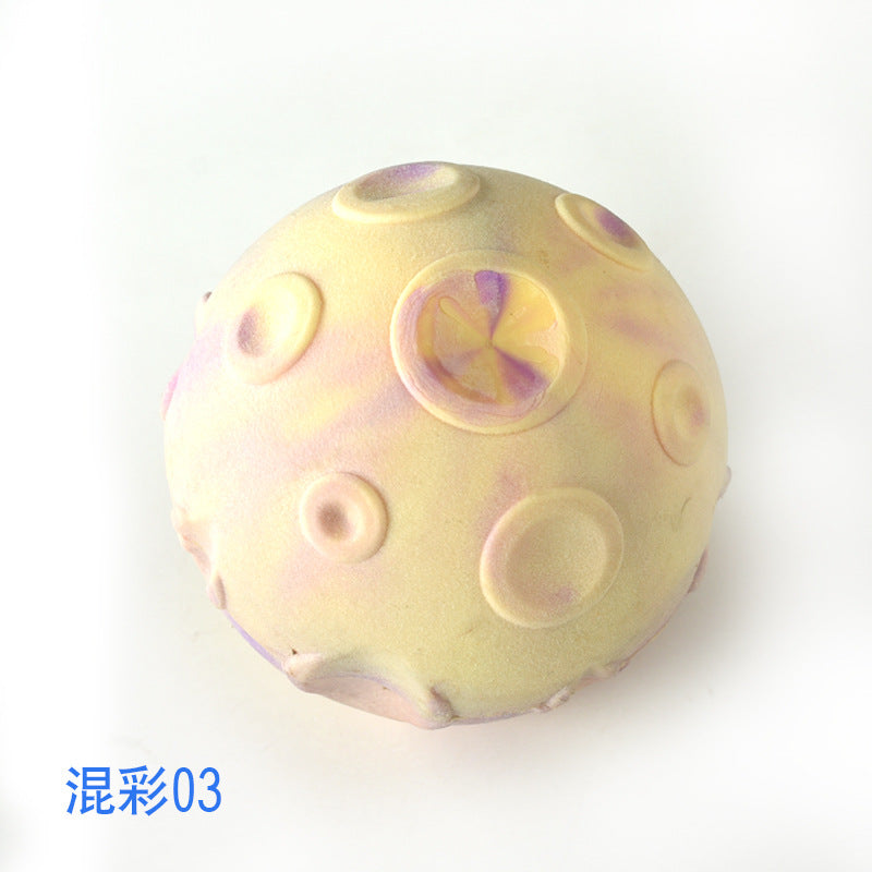狗狗玩具球耐咬磨牙宠物训练小狗幼犬金毛泰迪自嗨解闷混彩坑纹球
