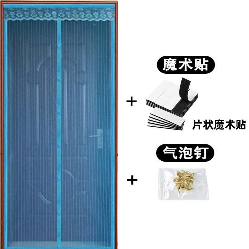 夏季防蚊门帘磁性软纱门 防蚊纱门 印花磁性软纱门防蚊纱门