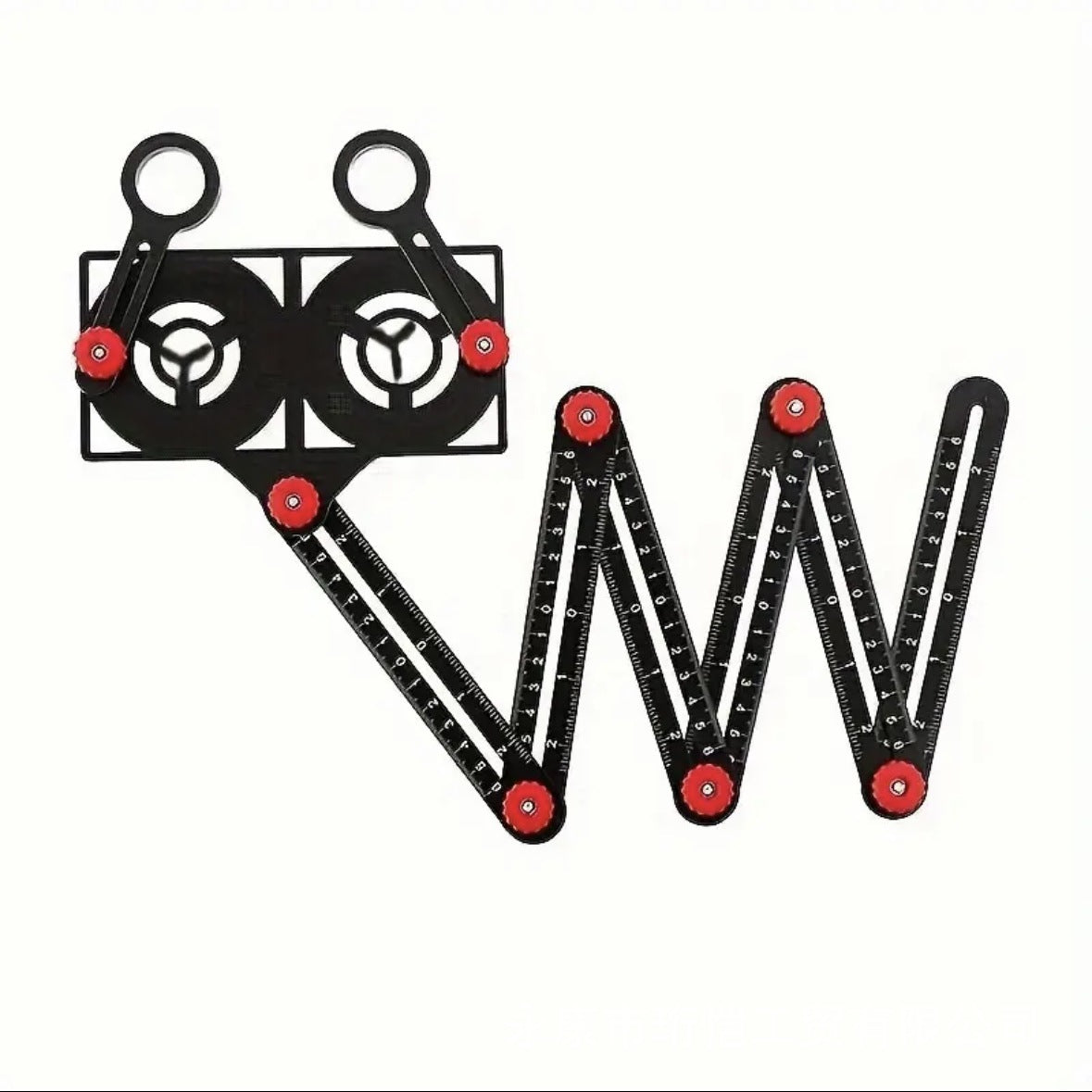 万向六折尺泥瓦工具贴瓷砖神器铺地面开孔折角尺瓷砖开孔定位器