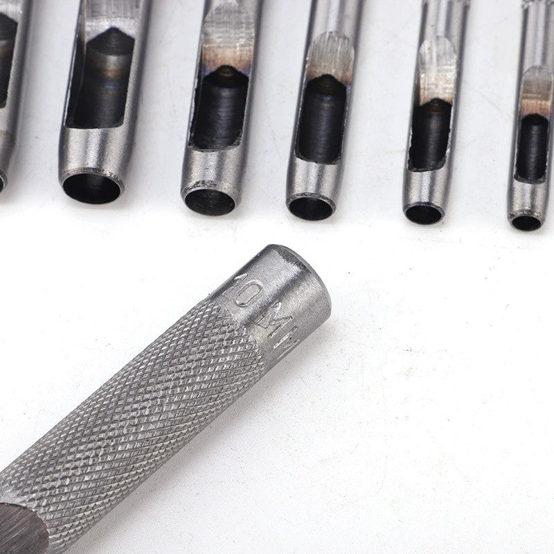 打孔工具皮带冲白冲1-32mm 工业级打孔器高硬度防滑圆冲腰带冲