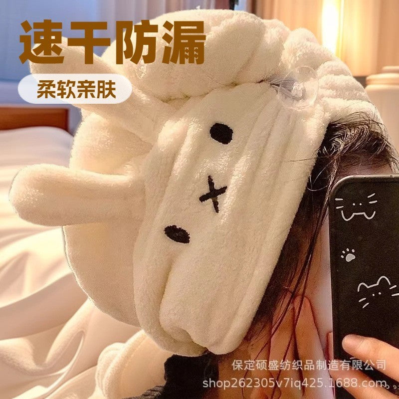 干发帽女生可爱超强快吸水速干可爱长发包头巾干发巾