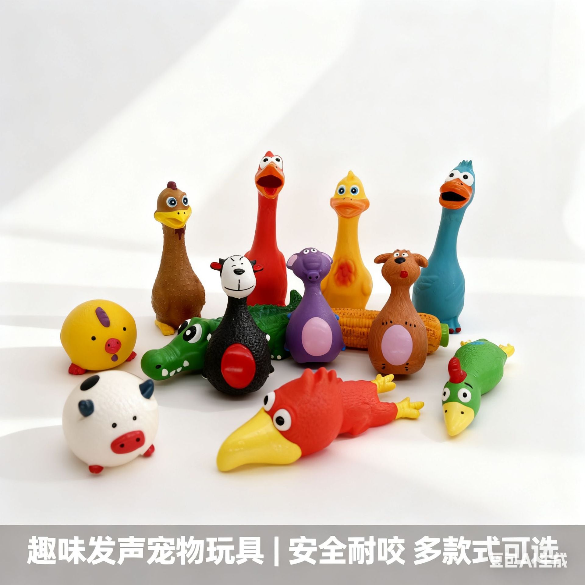 宠物玩具乳胶发声狗玩具集合长耳朵鸭子玩具解闷耐咬发泄训练解闷