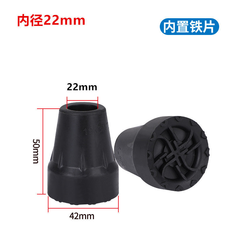 四脚手杖胶头耐磨拐杖脚垫防滑脚套橡胶皮胶套助行器脚头防摔配件