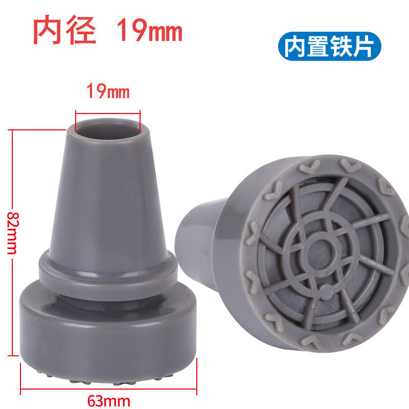 四脚手杖胶头耐磨拐杖脚垫防滑脚套橡胶皮胶套助行器脚头防摔配件