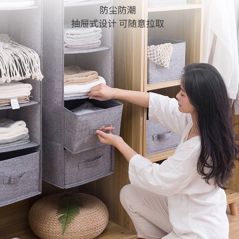 亚马逊跨境无纺布门后挂袋大容量卧室整理收纳外贸款衣物收纳挂袋