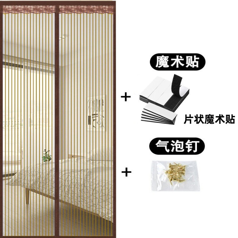夏季防蚊门帘磁性软纱门 防蚊纱门 印花磁性软纱门防蚊纱门