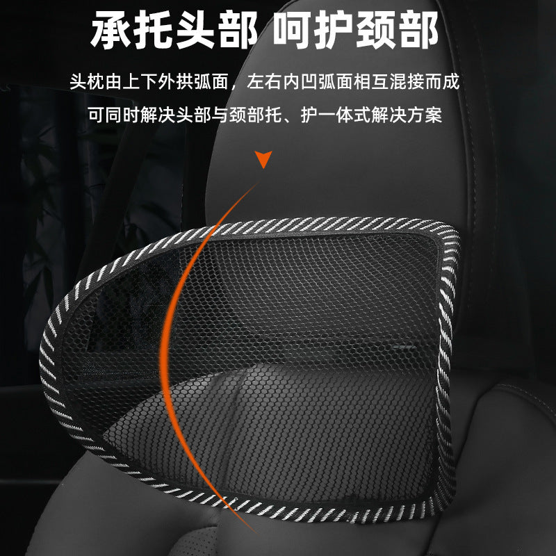 汽车腰靠通用竹片按摩坐垫透气垫夏季车用竹丝座垫凉垫汽车坐垫