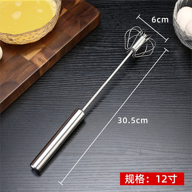 半自动旋转打蛋器不锈钢手持鸡蛋奶油打发厨房烘焙工具手动搅拌棒