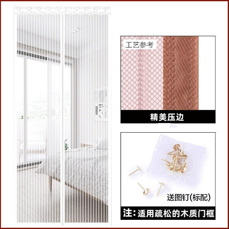 夏季防蚊门帘磁性软纱门 防蚊纱门 印花磁性软纱门防蚊纱门