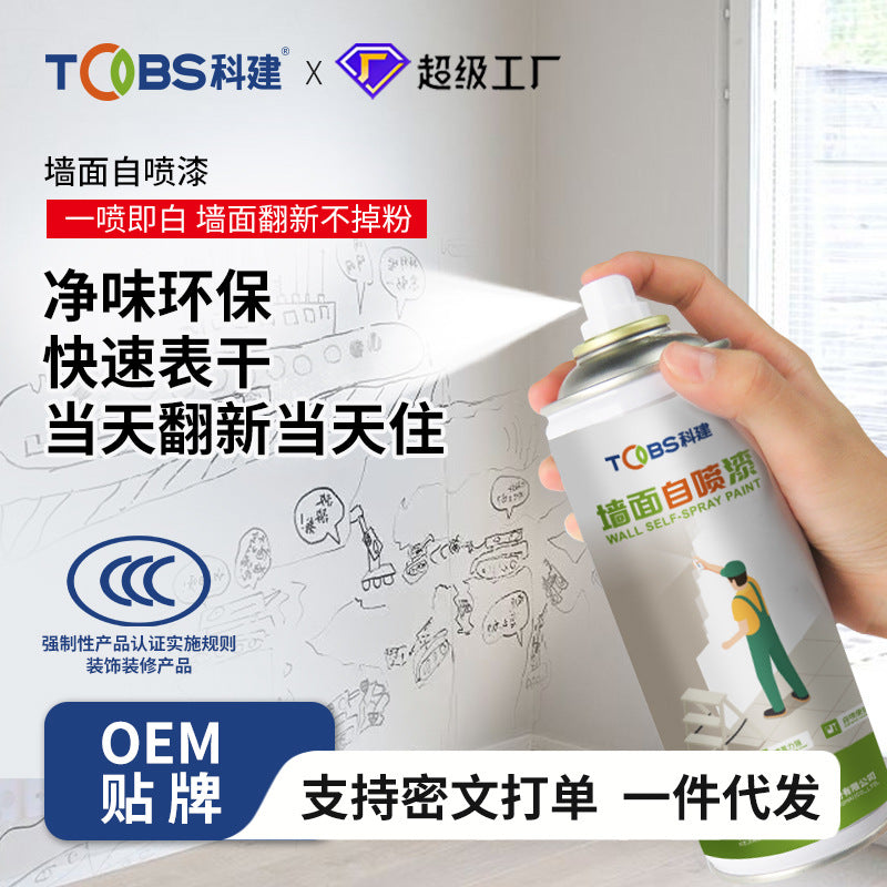 墙面喷漆家用环保水性漆内墙涂鸦翻新自喷修补墙漆白色修补乳胶漆