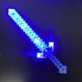 格子剑发光音效炫酷玩具荧光棒马赛克我的世界玩具剑地摊景区批发