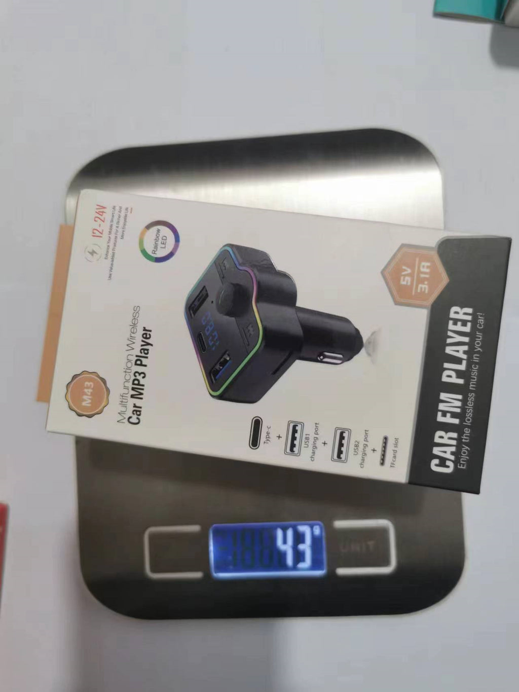 M43跨境车载蓝牙MP3播放器 M46车载MP35.0芯片 U盘/TF卡 即插即播