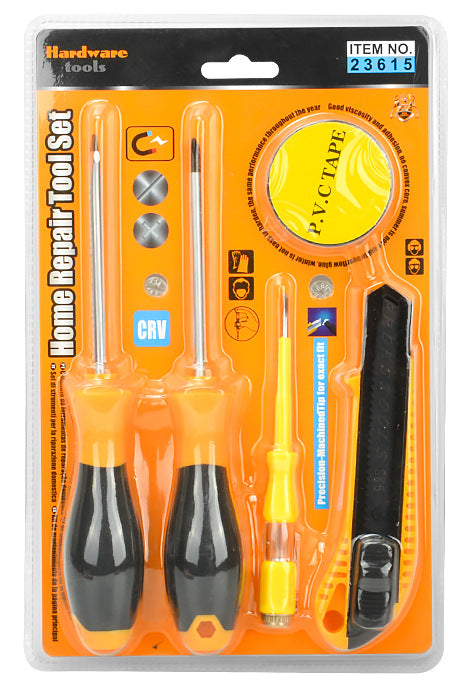 现货跨境工具组套泡壳家用国际站热销组合工具PVC透明组套工具箱