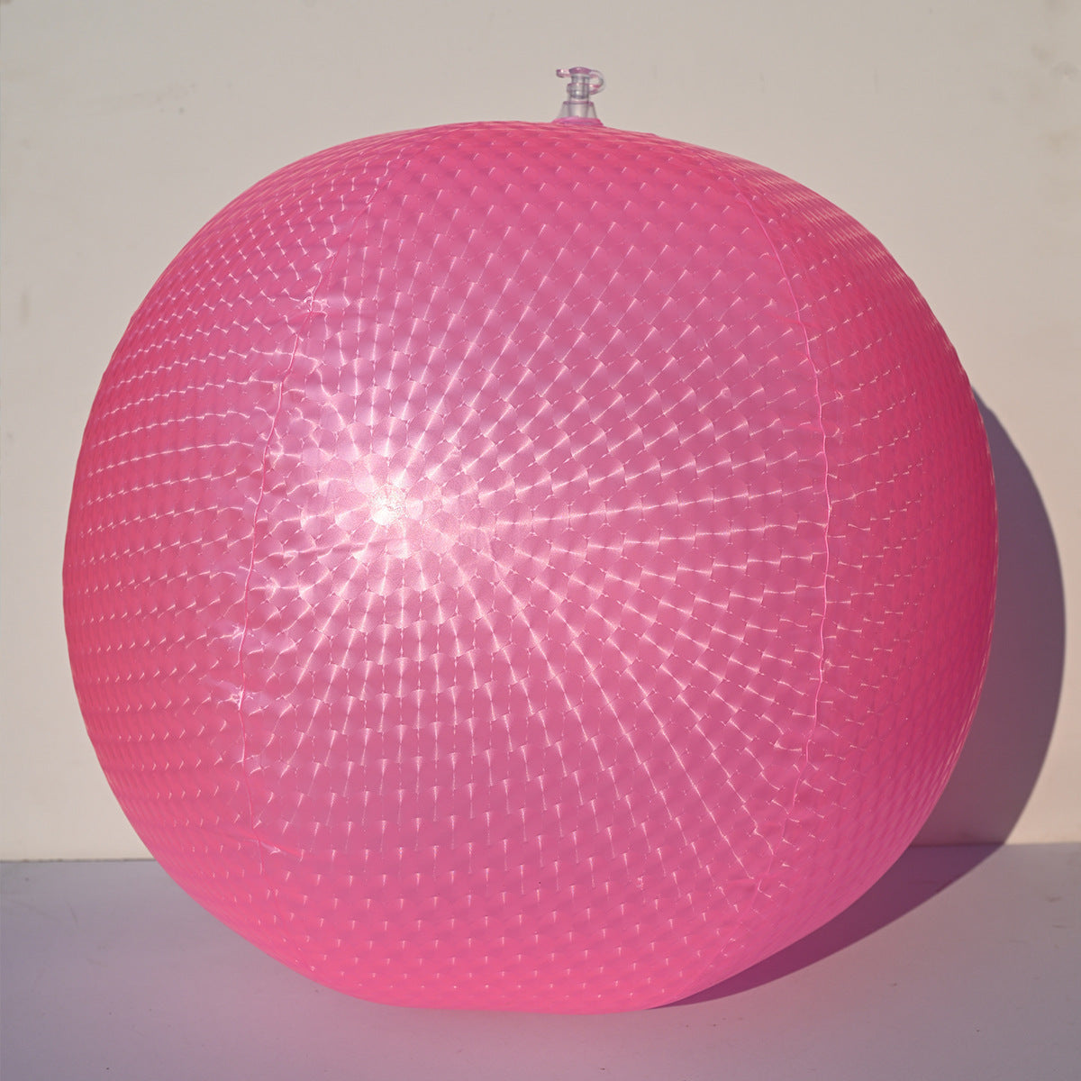 跨境热销充气亮片沙滩球户外水上透明PVC球充气海洋球戏水玩具球