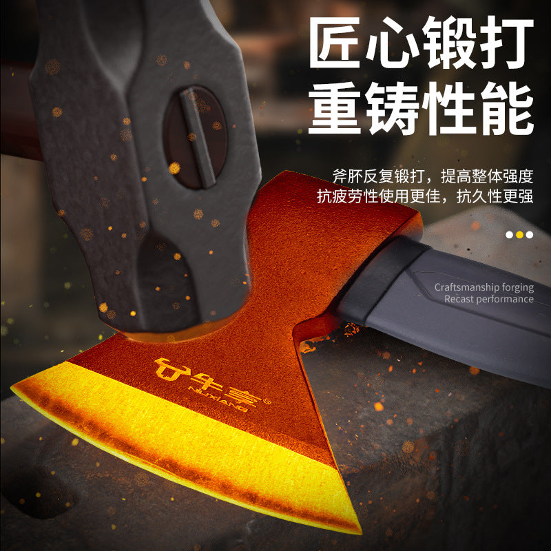新品省力多功能木工斧头 高硬度包塑柄家用劈材砍树户外野营斧头
