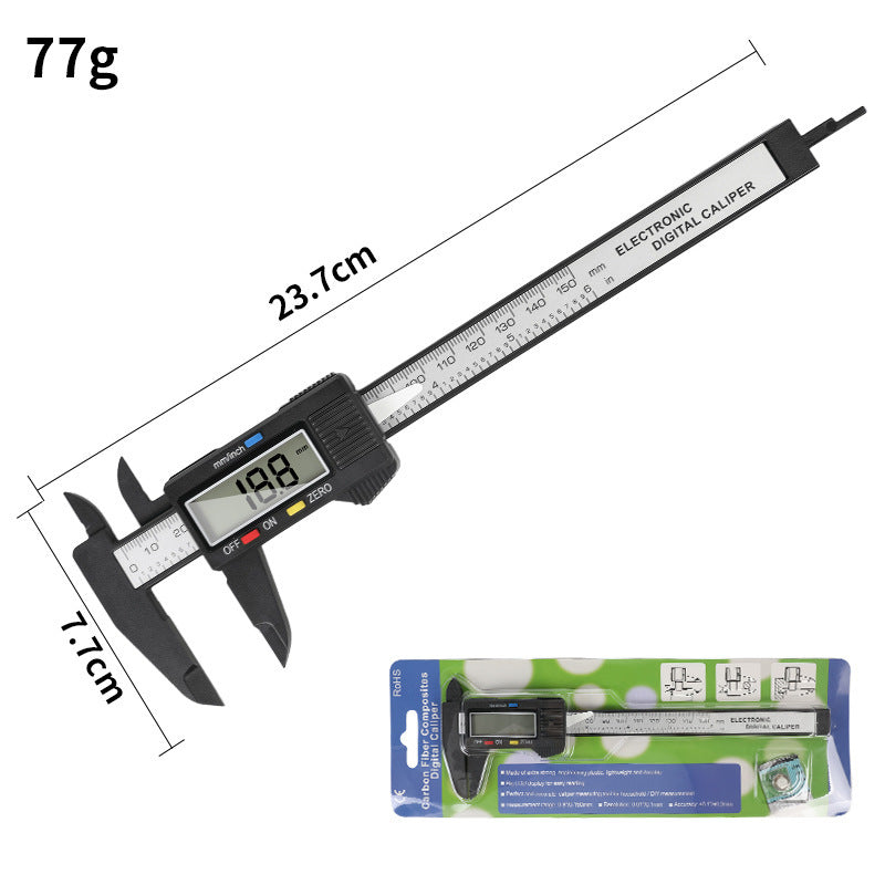 全塑料游标卡尺电子数显卡尺 0-150-100mm文玩碳纤维珠宝小型卡尺