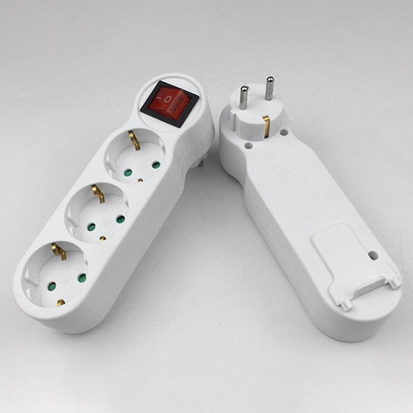 1个 颜色：白色 材质：ABS AC100-240V 欧规 欧式德标带开关一出